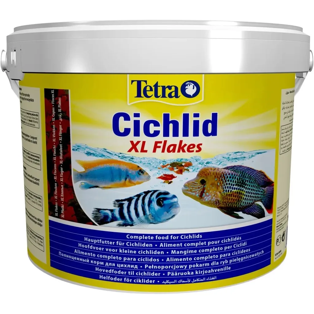Корм для рыб Tetra Cichlid XL Flakes в мальчишках 10 л (4004218201415)