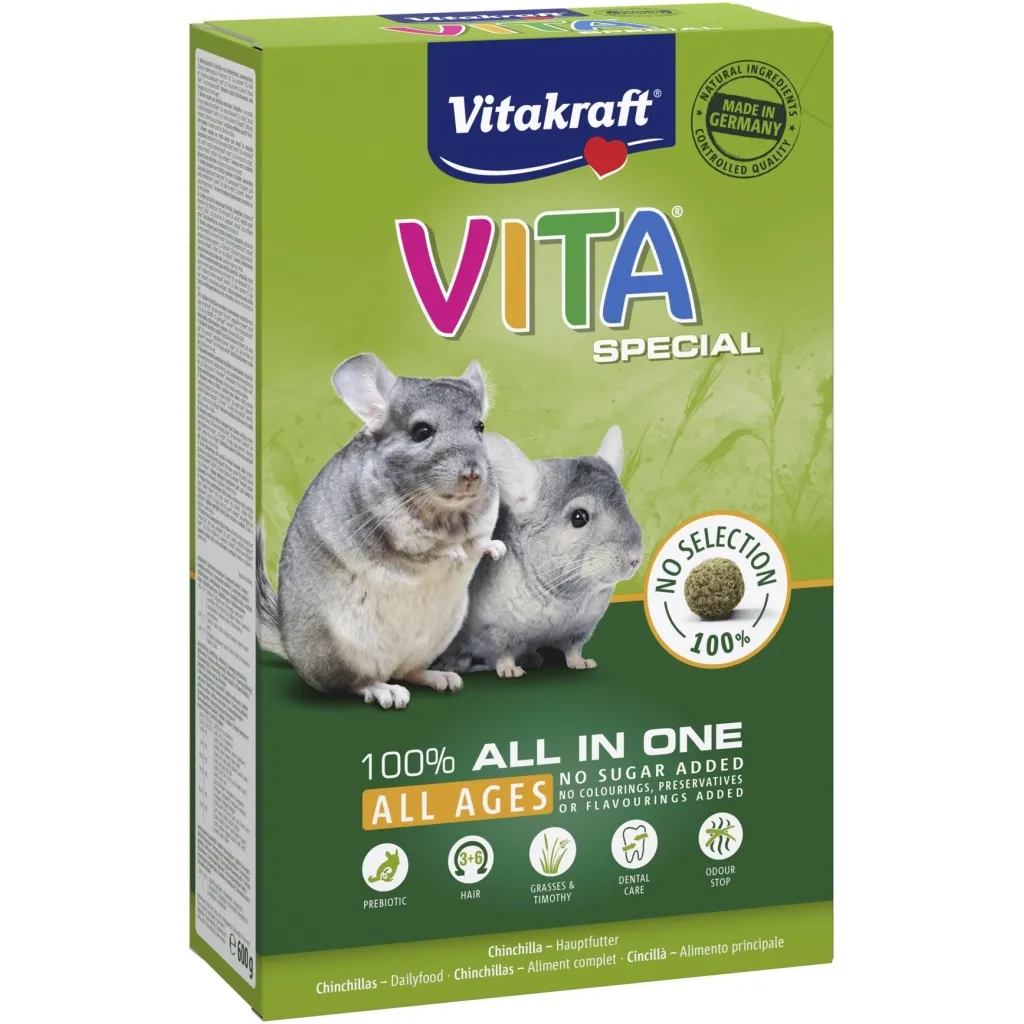Корм для грызунов Vitakraft Vita Special Regular шиншилл 600 г (4008239253262)
