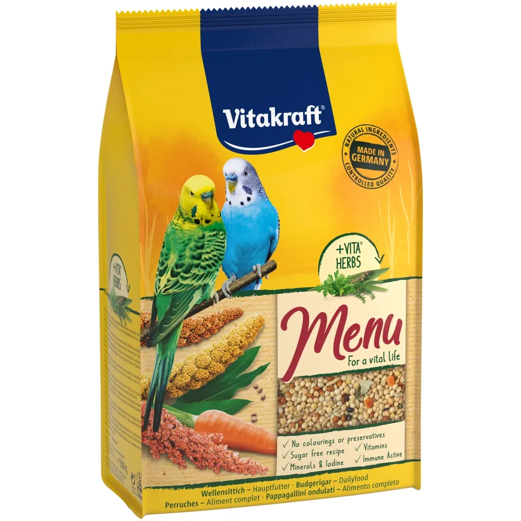 Корм для птиц Vitakraft Menu Vital волнистых попугаев 500 г (4008239214416)