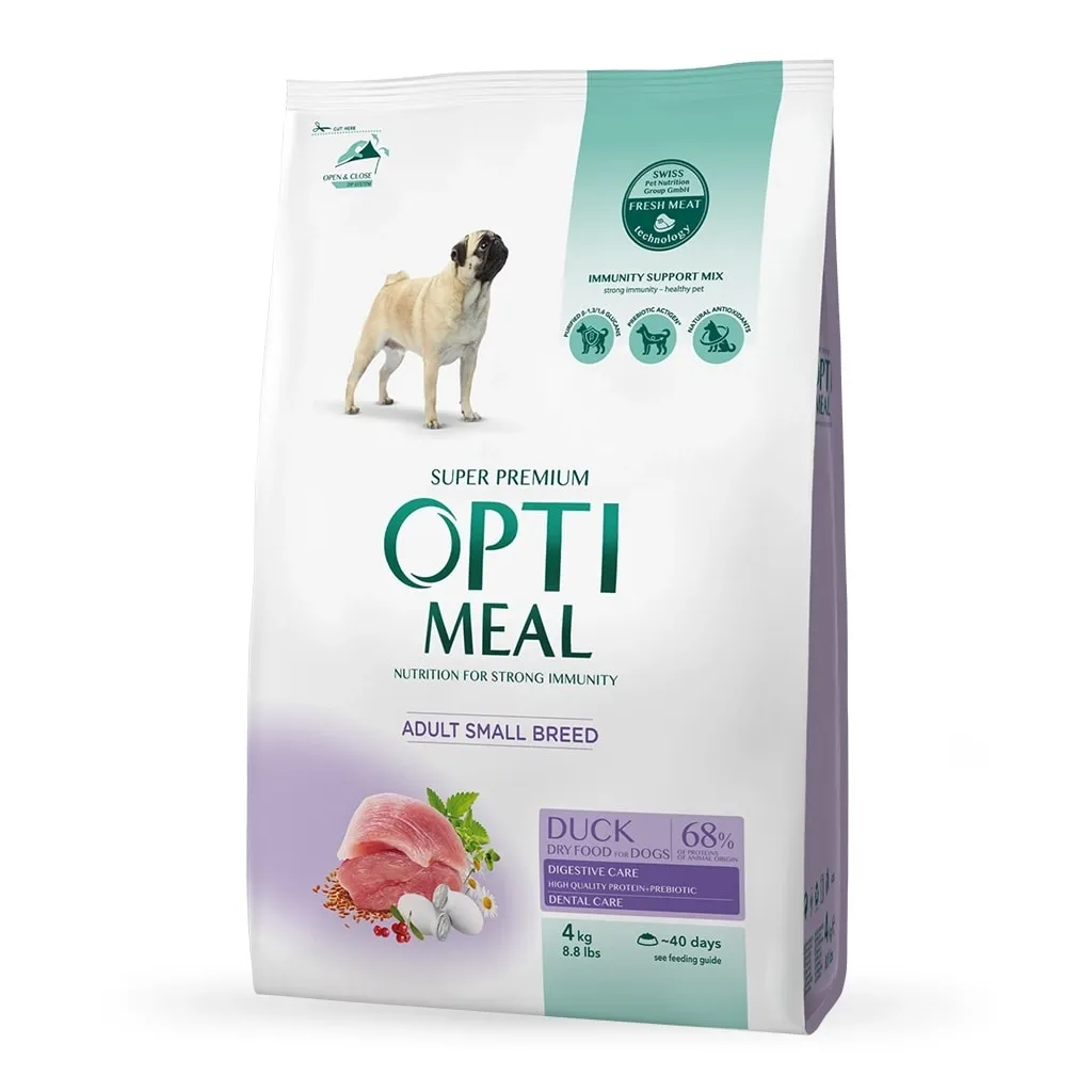 Сухий корм для собак Optimeal малих порід зі смаком качки 4 кг (4820083905537)