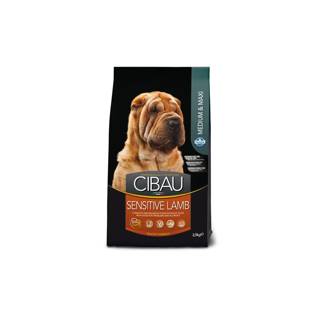 Сухий корм для собак Farmina Cibau Sensitive Adult Medium&Maxi з ягням 2.5 кг (8010276030979)