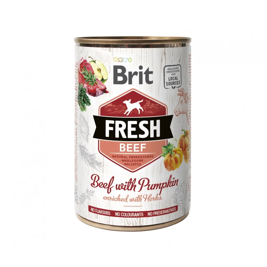 Консерва для собак Brit Fresh Beef/Pumpkin 400 г (з яловичиною та гарбузом) (8595602533886)