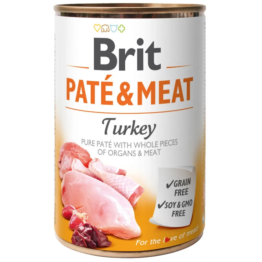  Brit Pate and Meat со вкусом индейки 400 г (8595602530298)