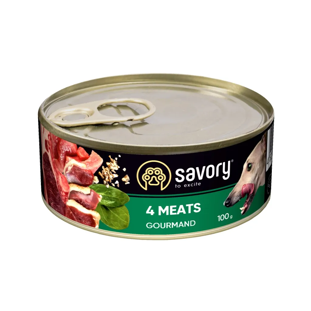  Savory Dog Gourmand 4 вида мяса 100 г (4820232630372)
