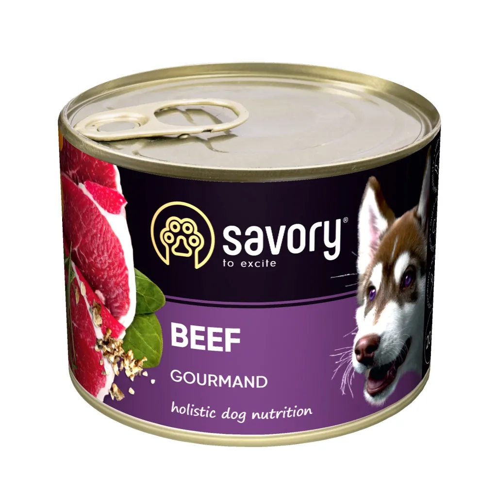 Консерва для собак Savory Dog Gourmand яловичина 200 г (4820232630426)