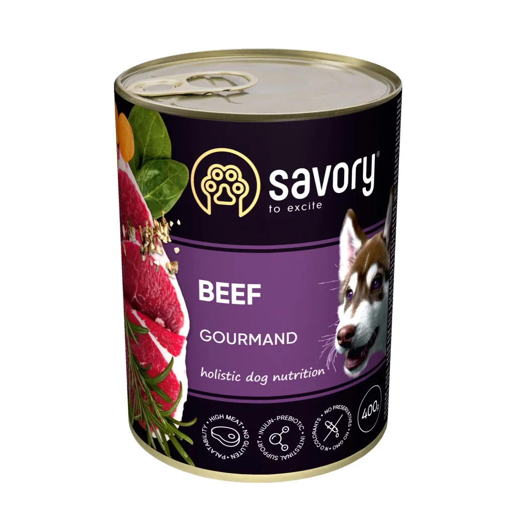 Консерва для собак Savory Dog Gourmand яловичина 400 г (4820232630433)