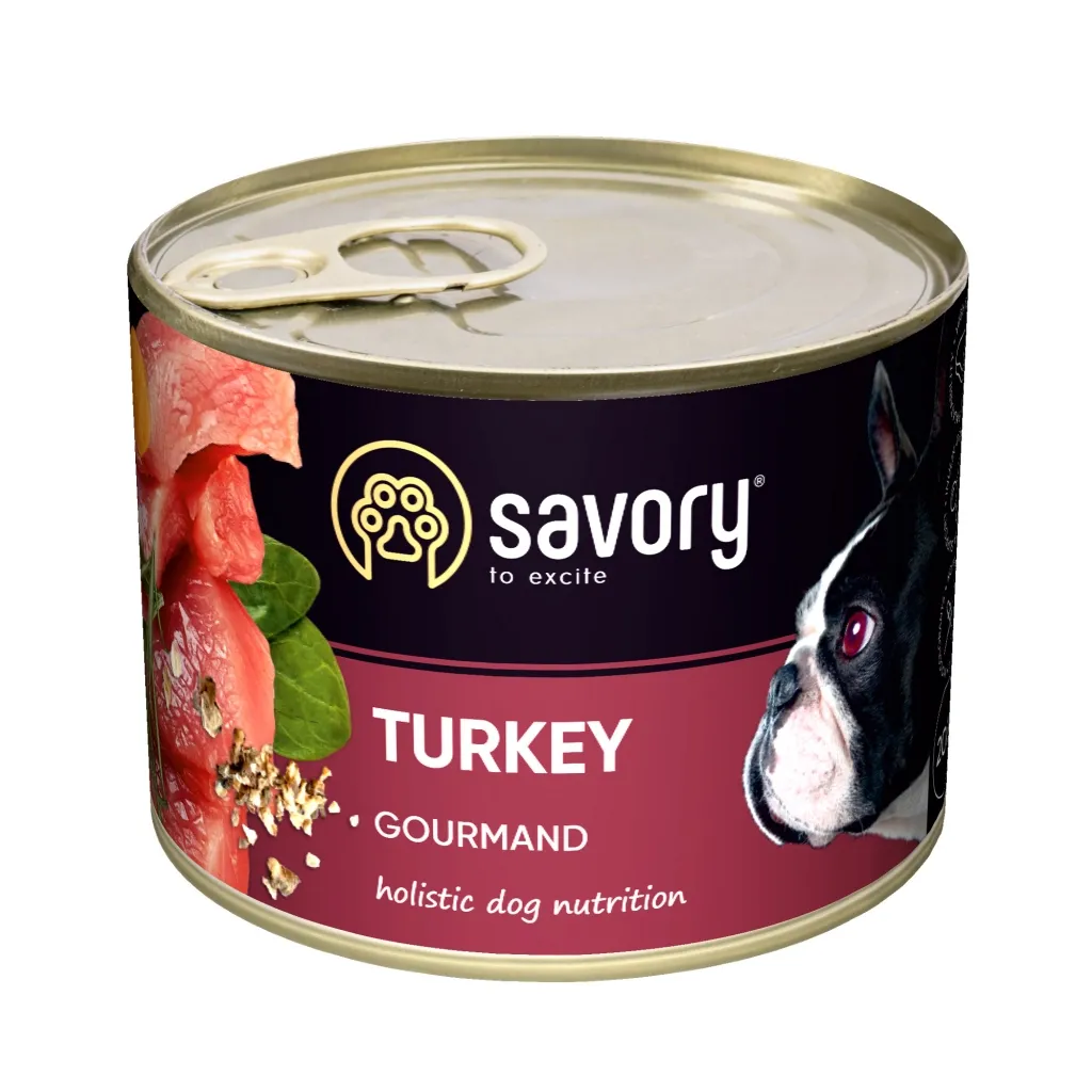 Консерва для собак Savory Dog Gourmand індичка 200 г (4820232630501)