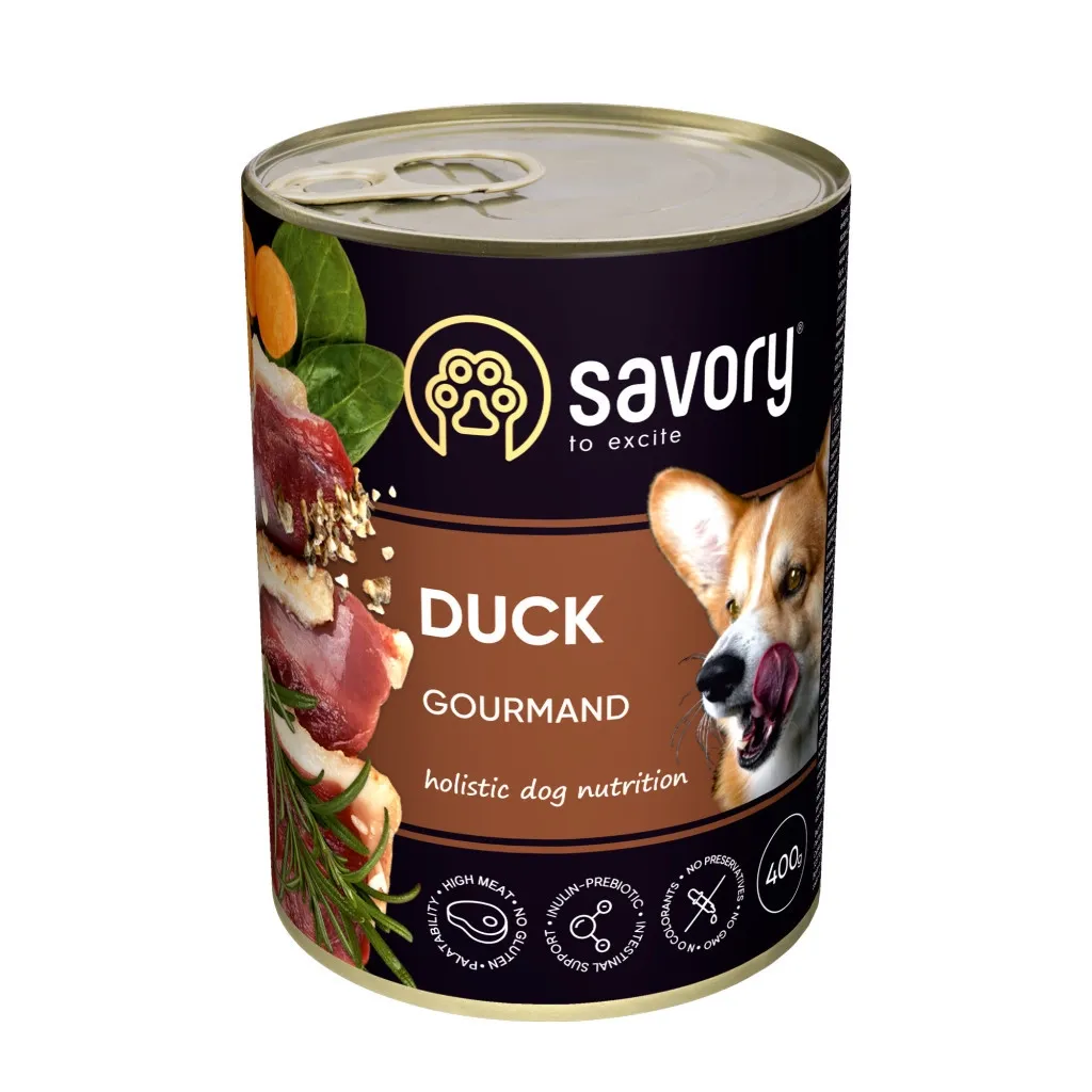  Savory Dog Gourmand утка 400 г (4820232630471)