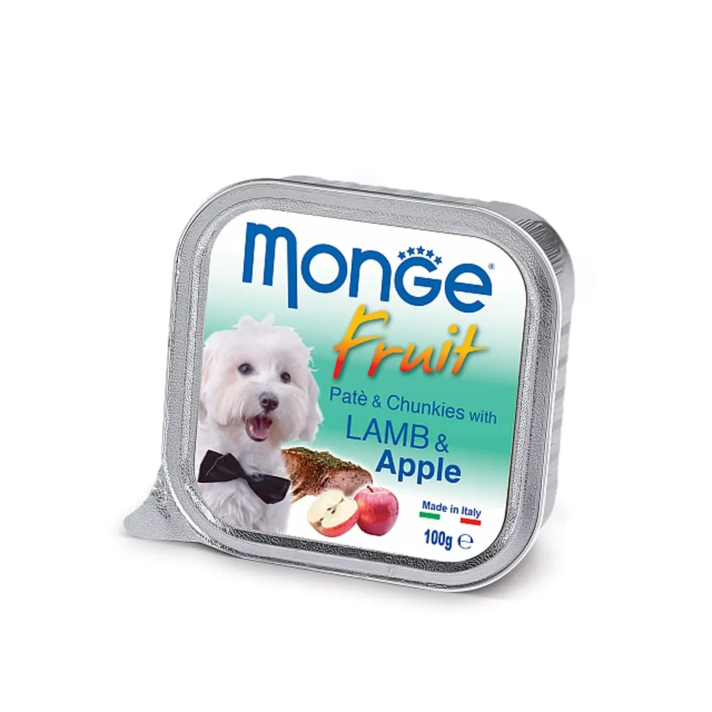  Monge DOG FRUIT ягнёнок с яблоком 100 г (8009470013222)