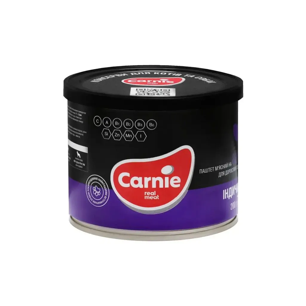 Консерва для собак Carnie Dog м'ясний паштет з індичкою 200 г (4820255190167)