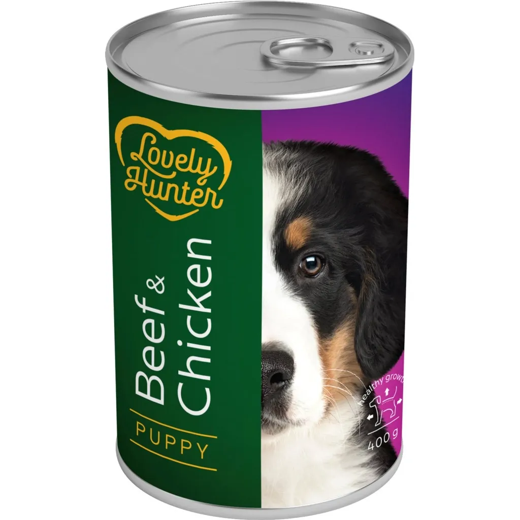 Консерва для собак Lovely Hunter Puppy Beef and Chicken 400 г (LHU45358)