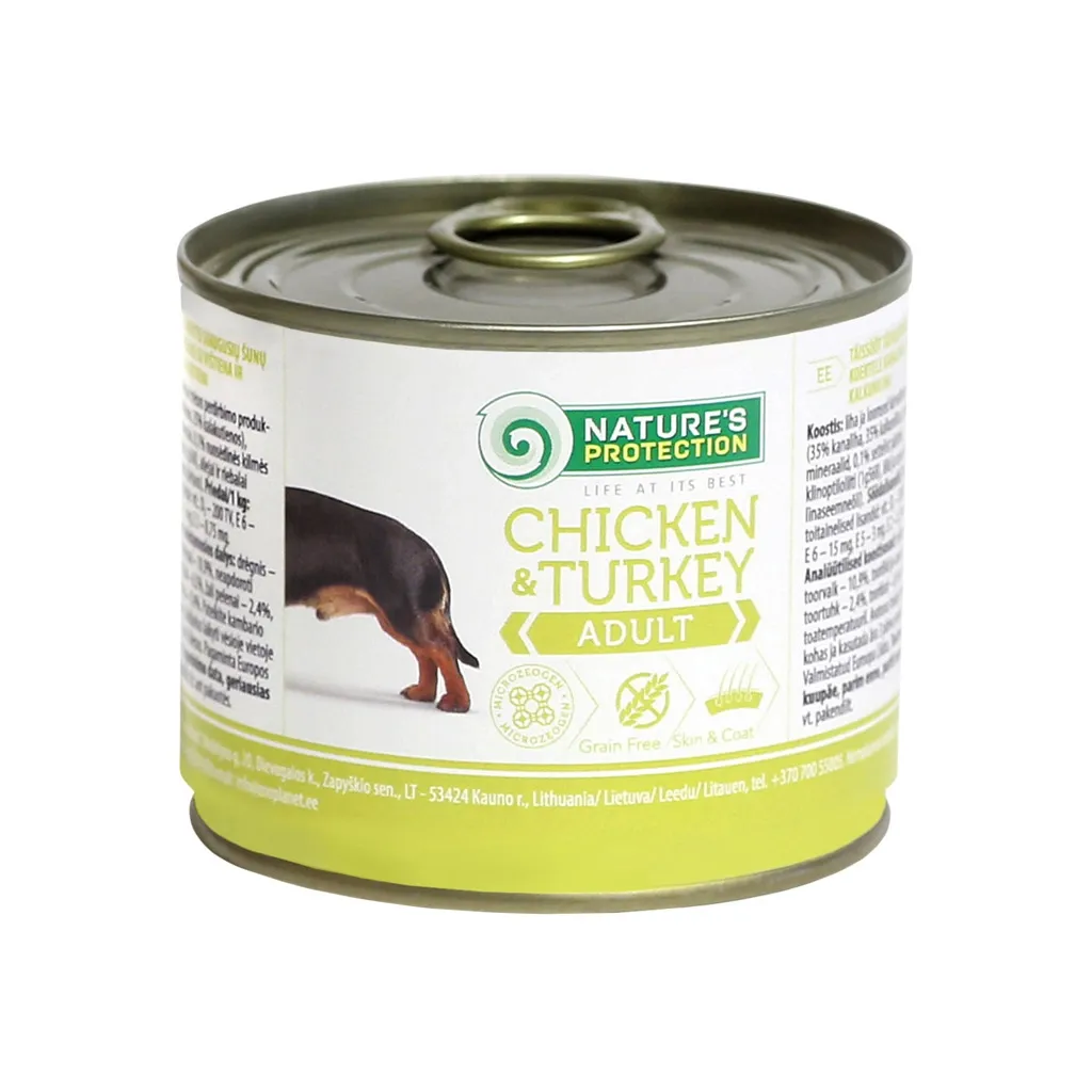 Консерва для собак Nature's Protection Adult Chicken&Turkey 400 г (KIK24630)