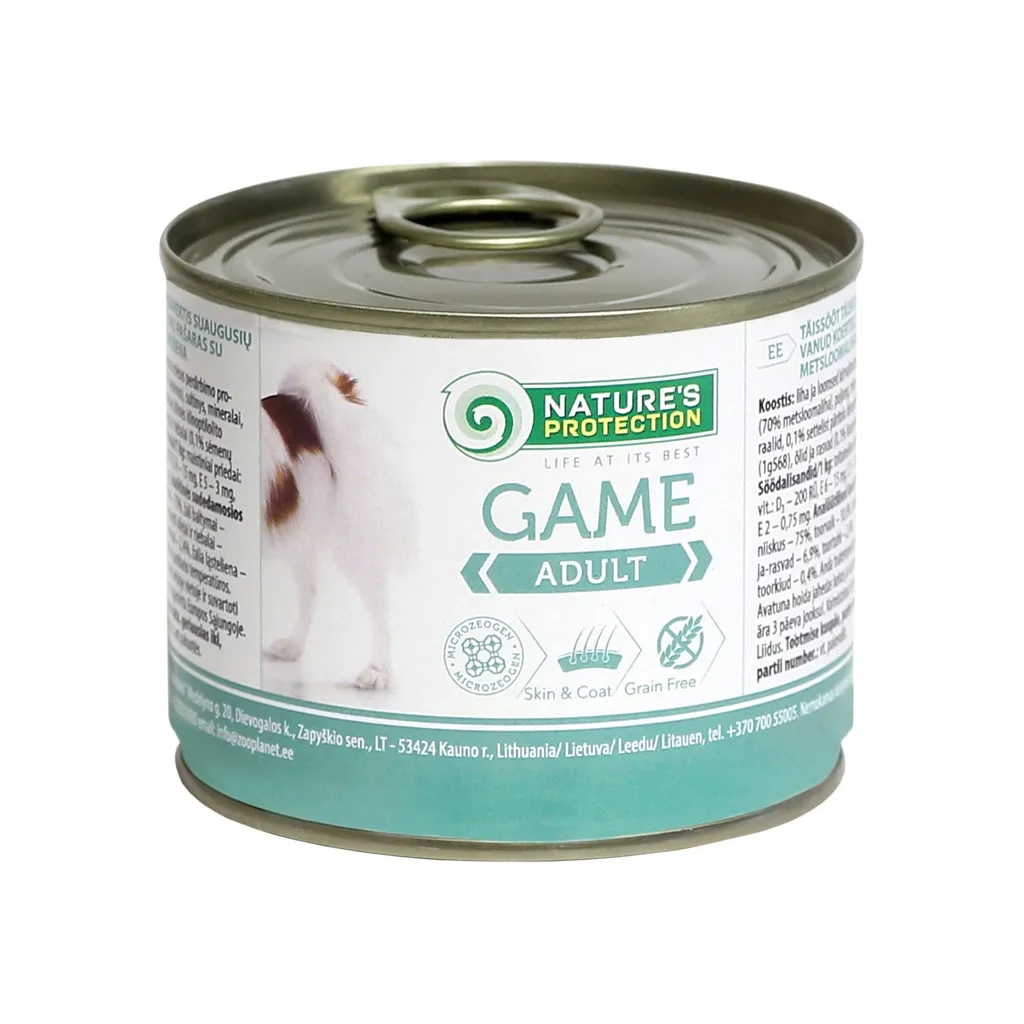 Консерва для собак Nature's Protection Adult Game 200 г (KIK45092)