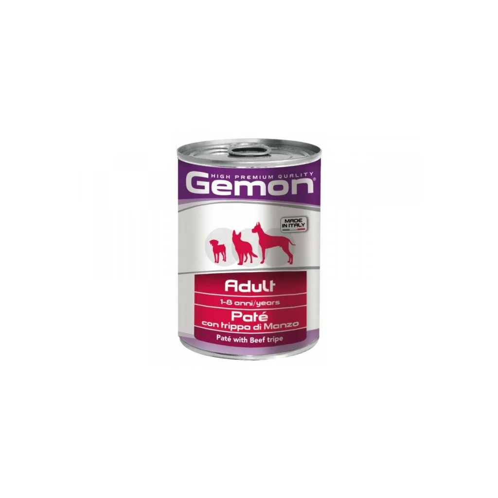 Консерва для собак Gemon Dog Wet Adult паштет з яловичим рубцем 400 г (8009470387804)