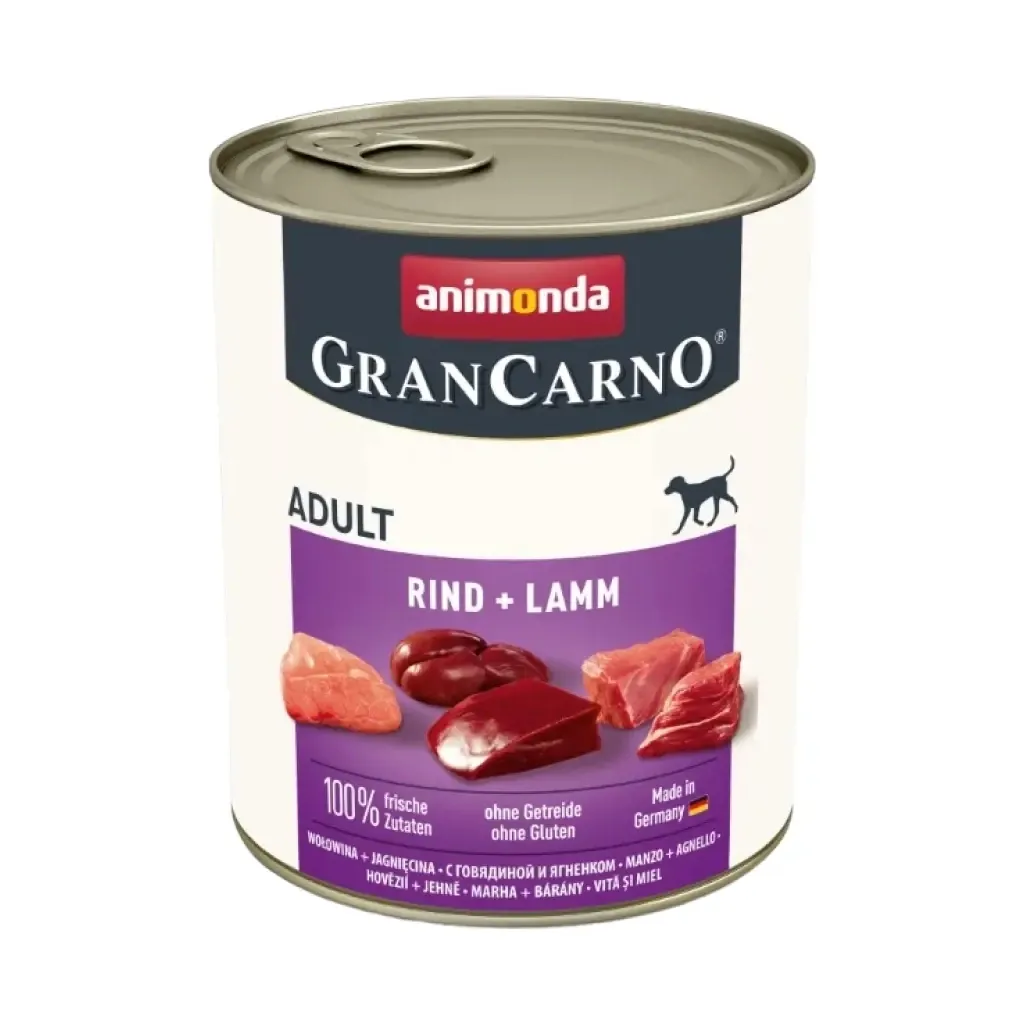 Консерва для собак Animonda GranCarno Adult Beef + Lamb 800 г (4017721827423)