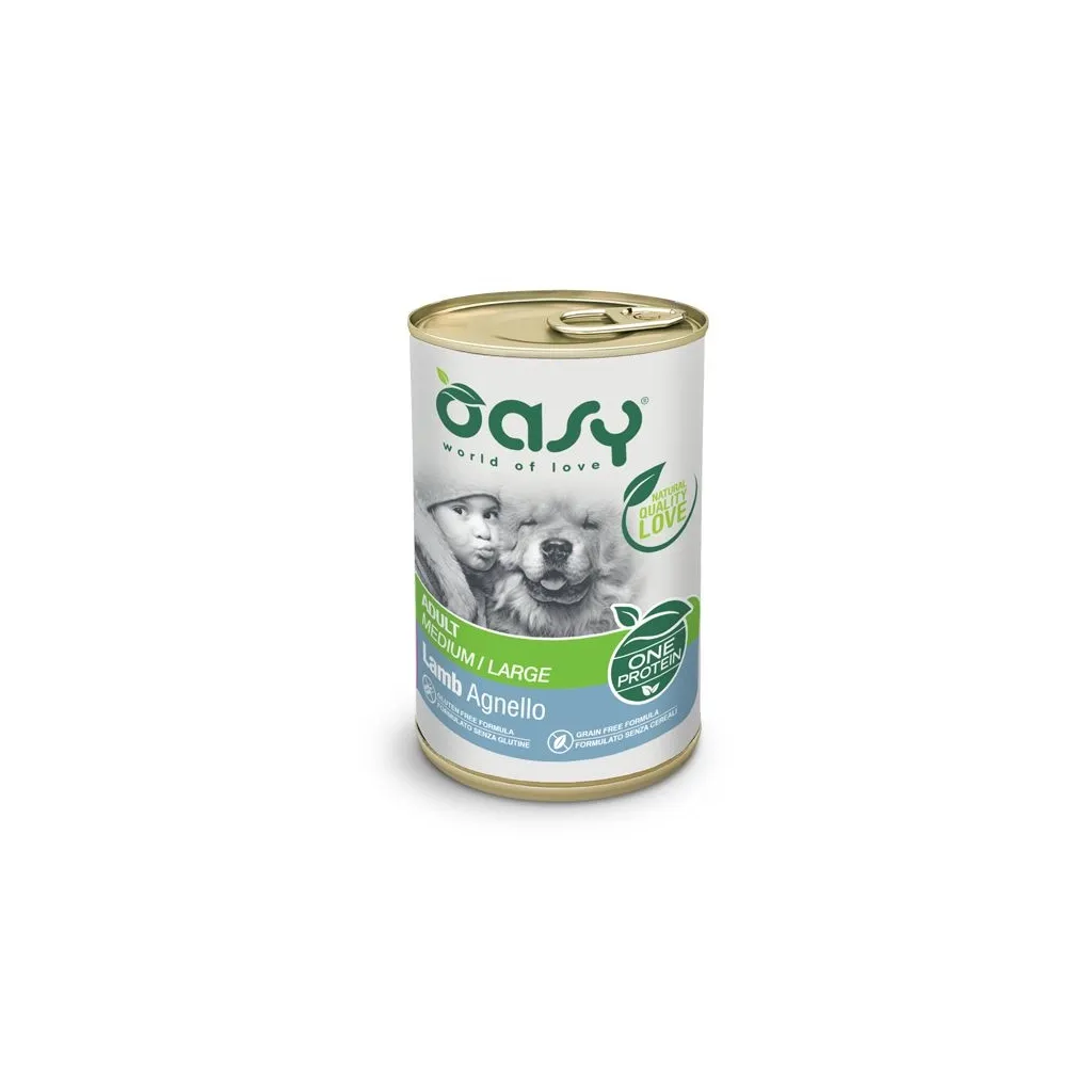  OASY One Animal Protein ADULT Medium/Large с ягненком 400 г (8053017342320)