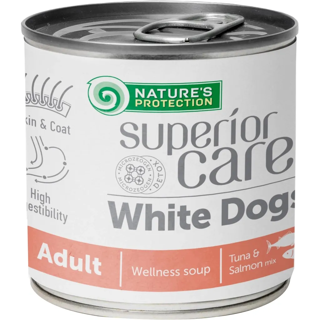 Консерва для собак Nature's Protection White Dogs All Breeds Adult Salmon and Tuna суп 140 мл (KIKNPSC63360)
