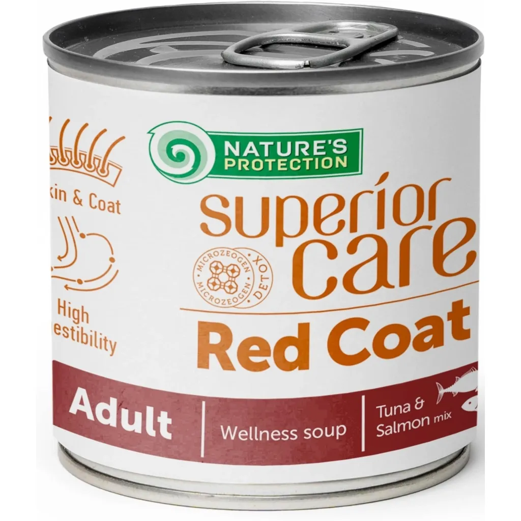 Консерва для собак Nature's Protection Superior Care Red Coat All Breeds Adult Salmon and Tuna 140 мл (KIKNPSC63361)