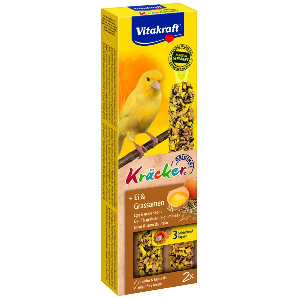 Лакомство для птиц Vitakraft Kracker канареек с яйцом 54 г (4008239212658)