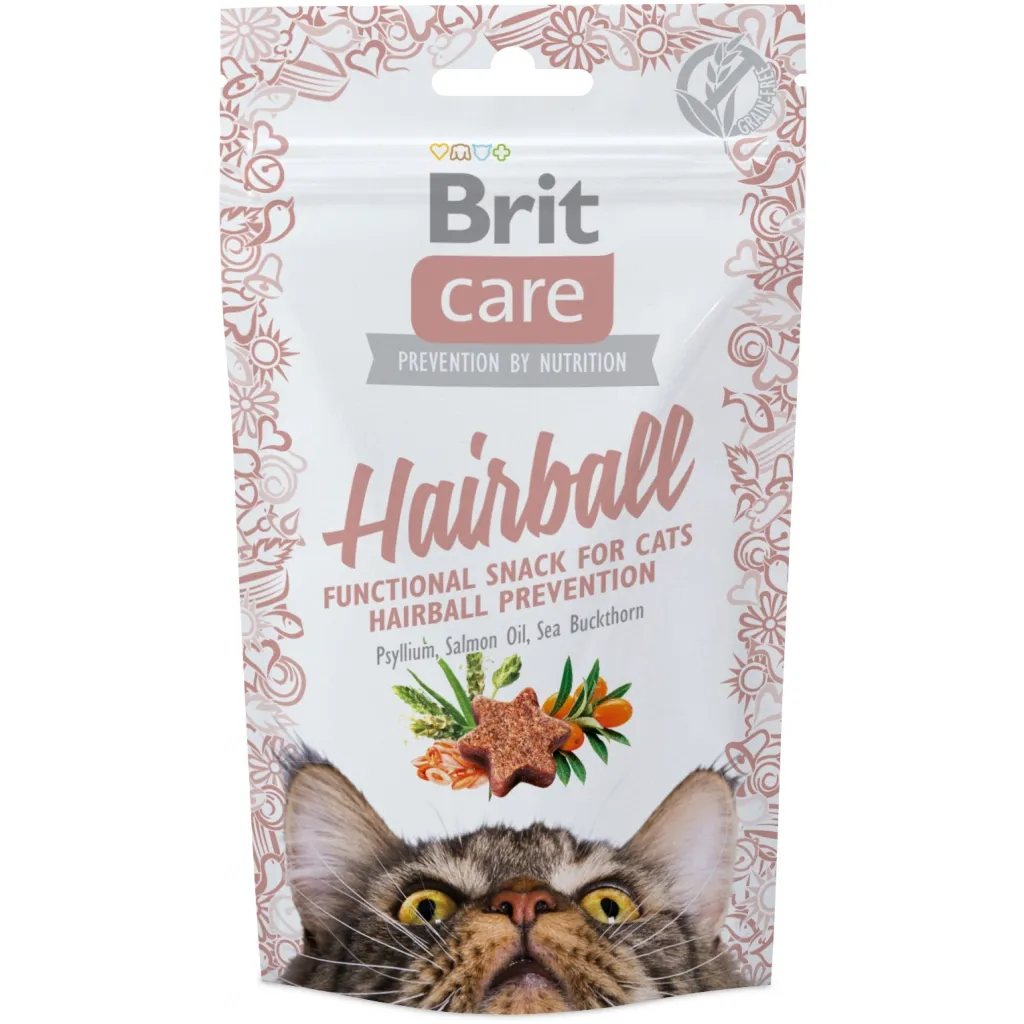 Ласощі для котів Brit Care Hairball з качкою 50 г (8595602521395)