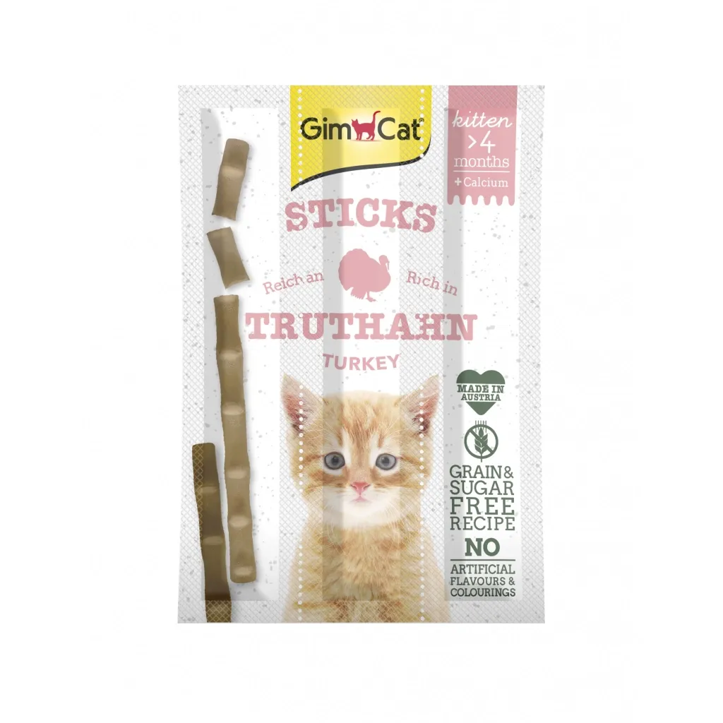 Ласощі для котів GimCat М'ясні палички кошенят 3 шт (4002064420448)