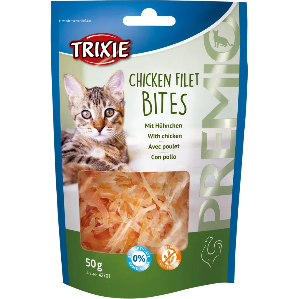 Лакомство для кошек Trixie Premio Chicken Filet Bites куриное филе сушеное 50 г (4011905427010)