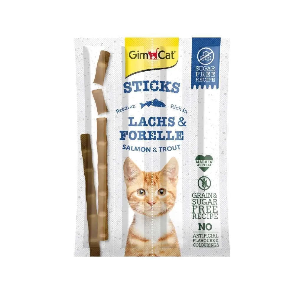 Ласощі для котів GimCat Sticks Lanchs&Forelle 4 шт (лосось та форель) (4002064400174)