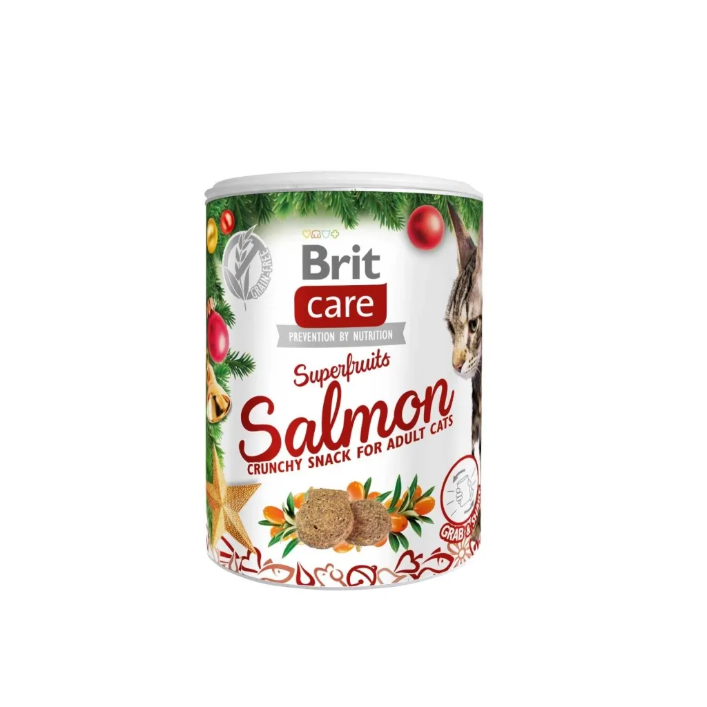 Ласощі для котів Brit Care Cat Superfruits 100 г (лосось та обліпиха) (8595602558568)