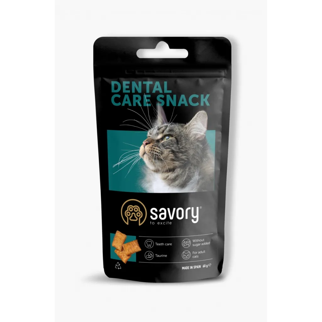 Ласощі для котів Savory Snack Dental Care 60 г (подушечки гігієни зубів) (4820232631478)