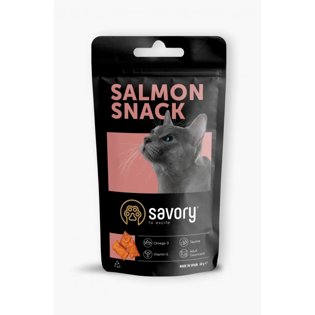 Лакомство для кошек Savory Snack Salmon 60 г (подушечки с лососем) (4820232631454)