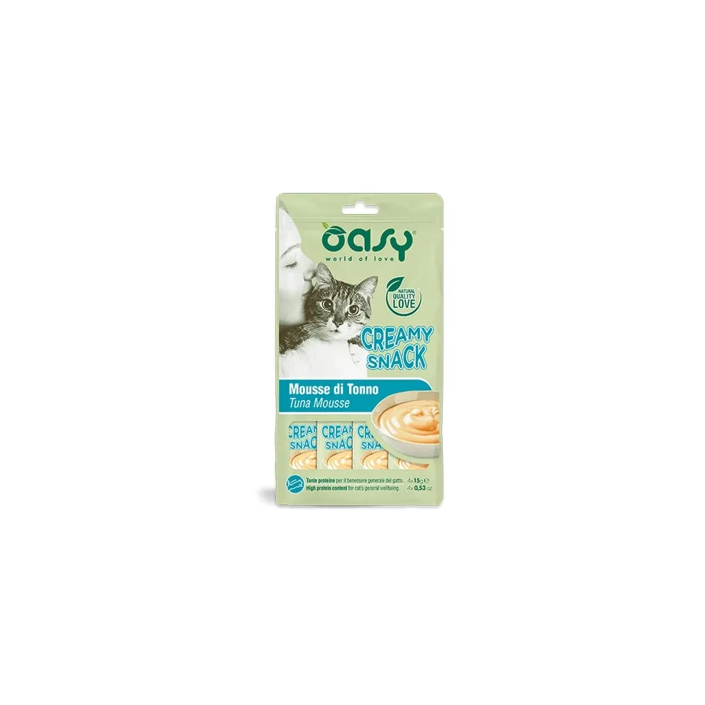 Ласощі для котів OASY Creamy Тунець 60 г (8054329510742)