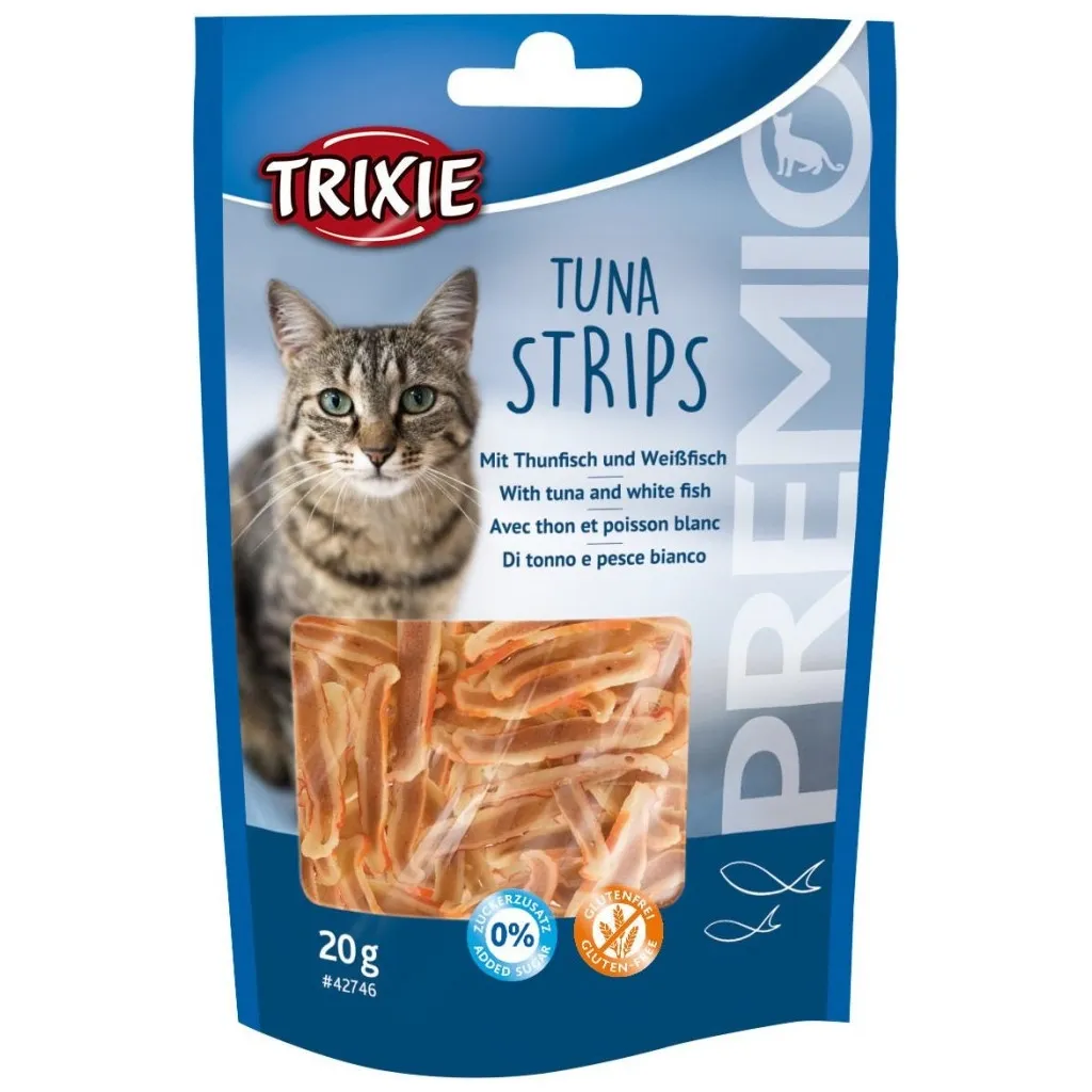 Ласощі для котів Trixie Premio Tuna Strips смужки тунця 20 г (4011905427461)