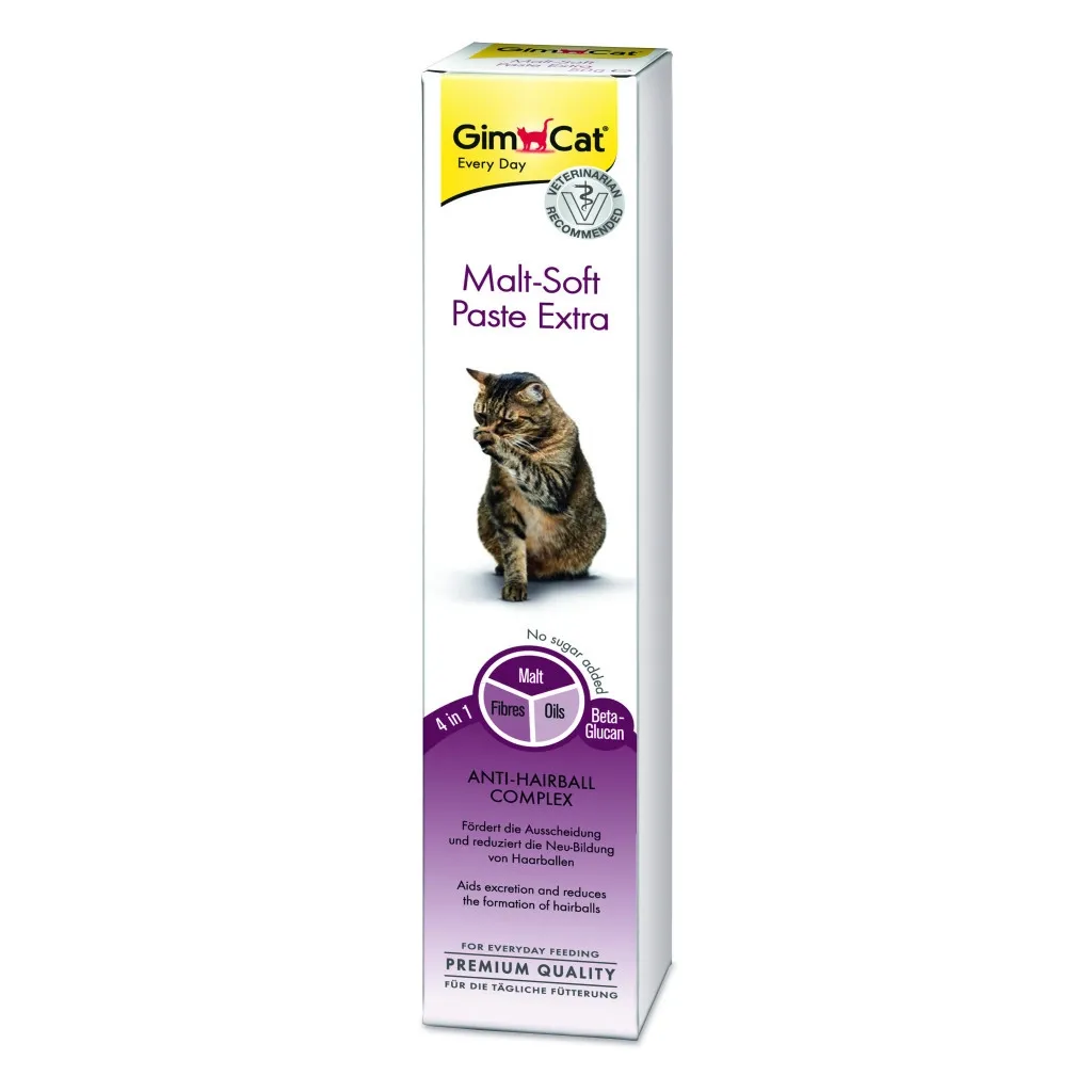 Паста для животных GimCat Malt-Soft Extra вывода шерсти 50 г (4002064407364/4002064417929)