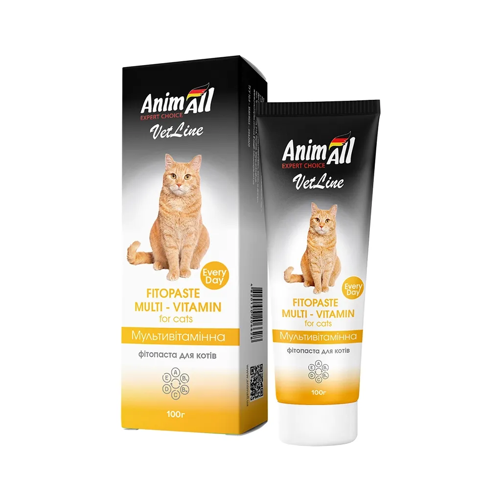 Паста для тварин AnimAll VetLine мультивітамінна котів 100 г (4820150206628)