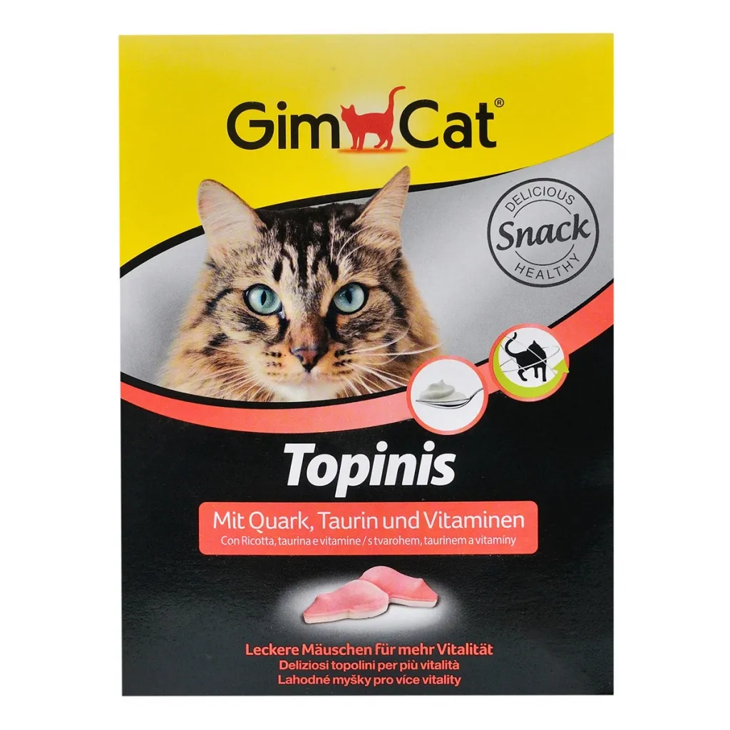 Витамин для кошек GimCat Topinis творог улучшения обмена веществ 220 г (4002064409757)