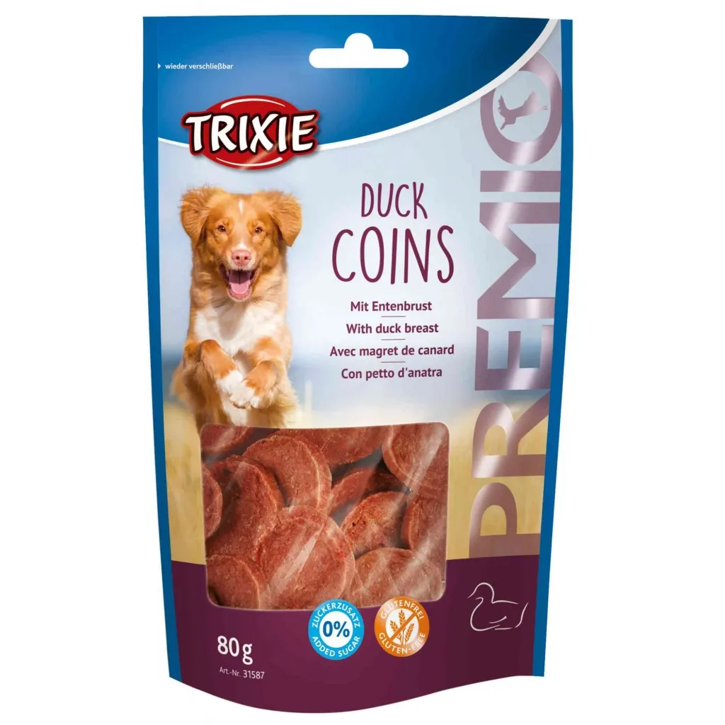 Ласощі для собак Trixie Premio Duck Coins качка 80 г (4011905315874)