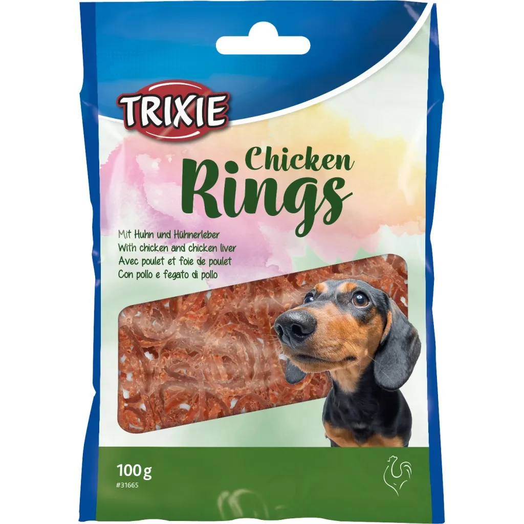 Лакомство для собак Trixie Chicken Rings с курицей 100 г (4011905316659)