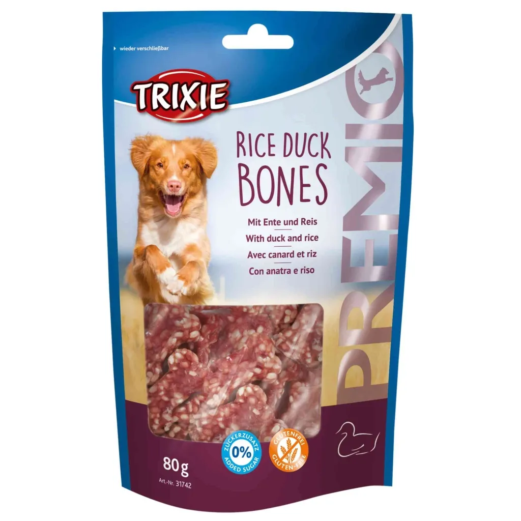 Ласощі для собак Trixie Premio Rice Duck Bones рис/качка 80 г (4011905317427)