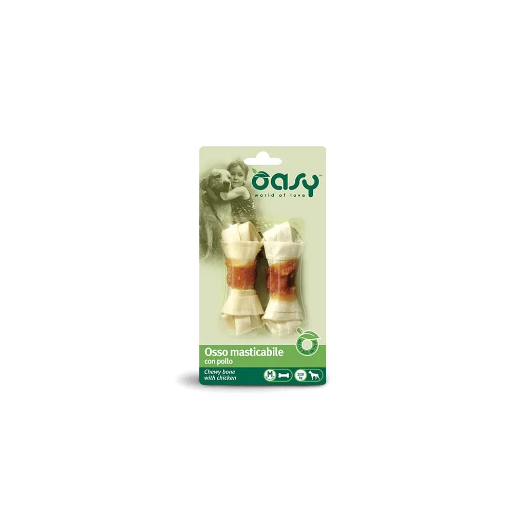 Ласощі для собак OASY Chewy Bone курка-M-56 г (8053017340272)