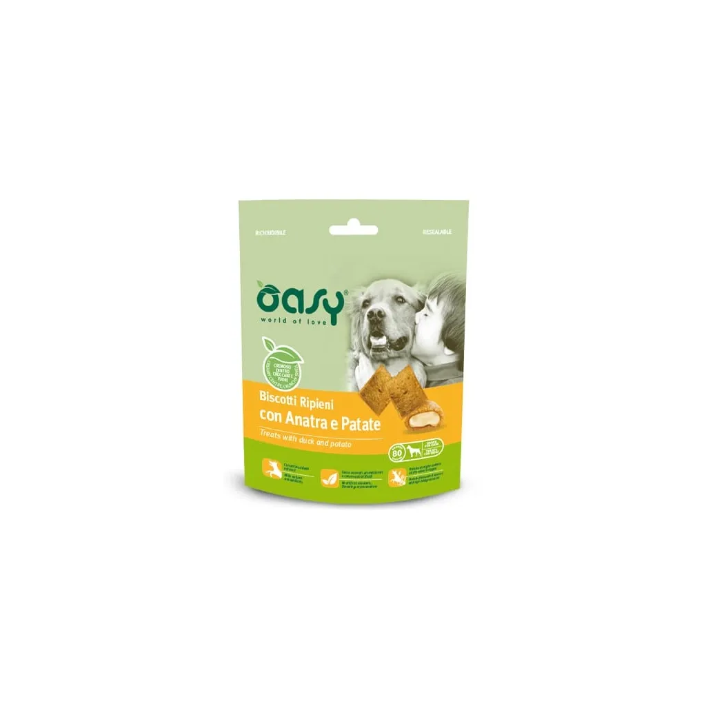 Ласощі для собак OASY TREATS Качка та картопля 80 г (8053017343105)