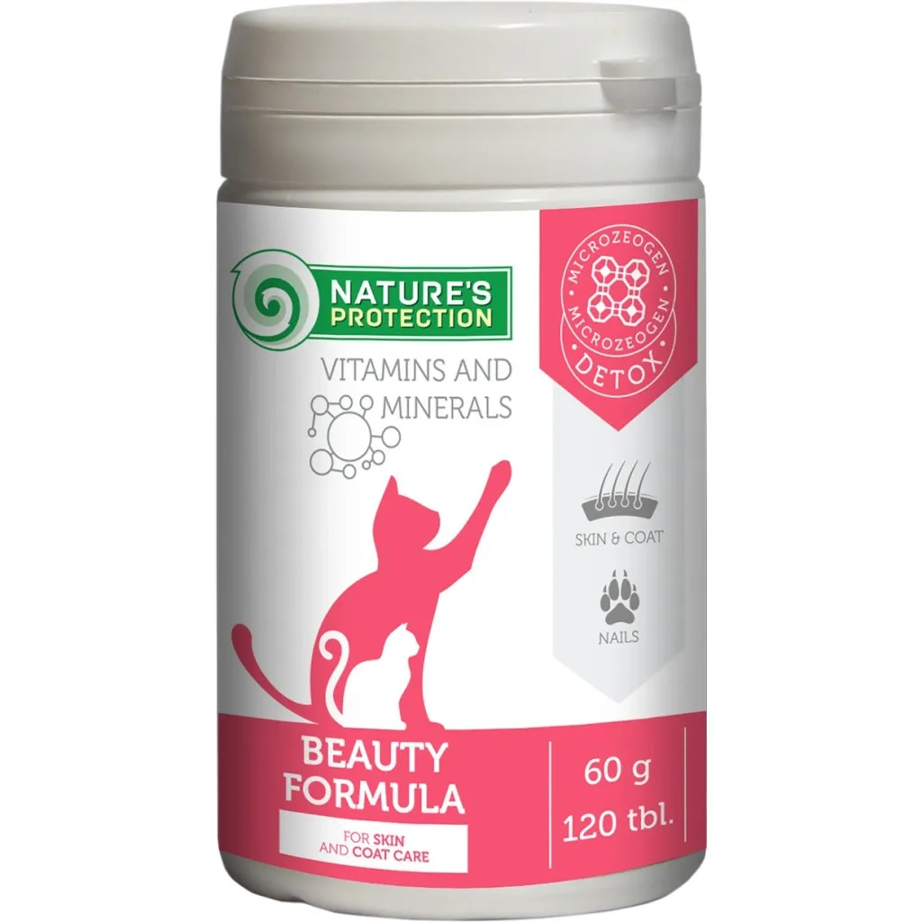 Пробиотическая добавка для животных Nature's Protection Beauty Formula Улучшение состояния кожи и шерсти 60 г (CAN63293)