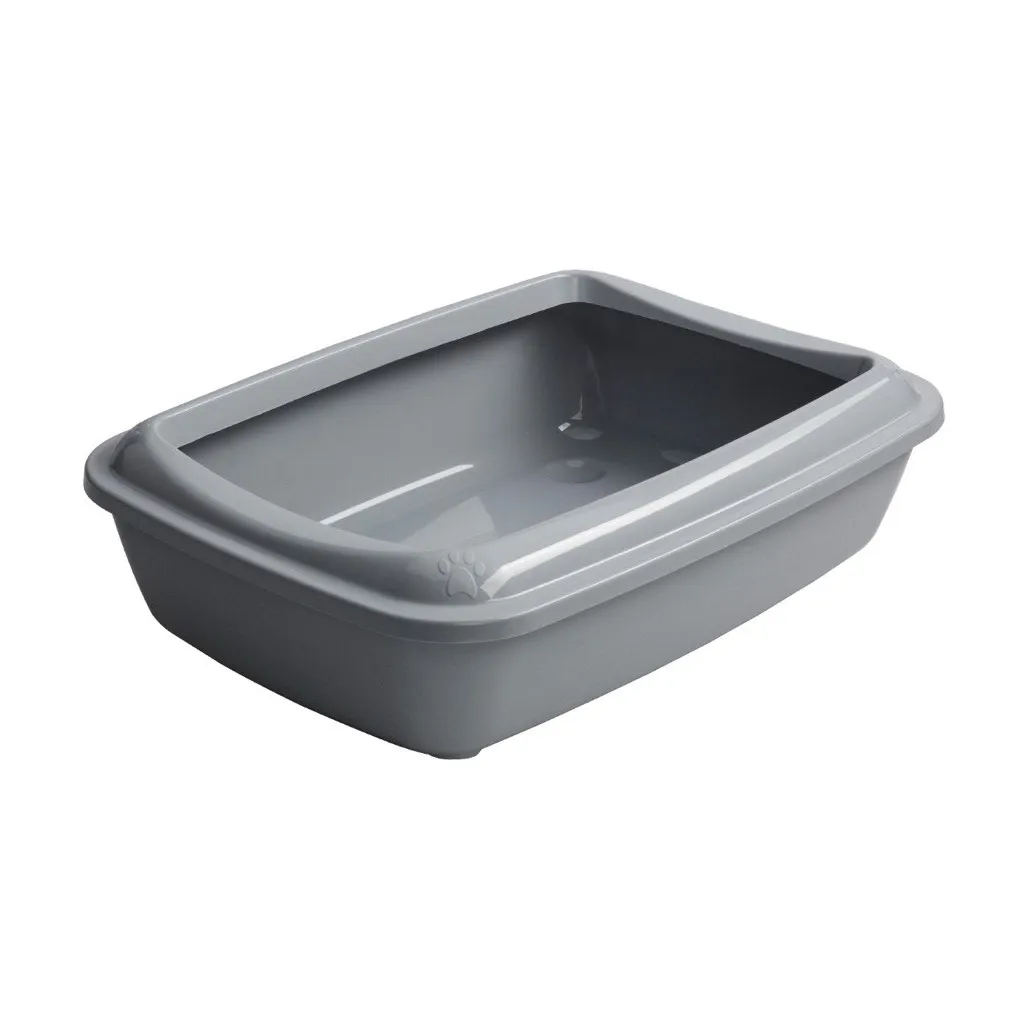Туалет для котів AnimAll CNR-106 з лопаткою 50х37х13.5 см (сірий) (2000981202514)