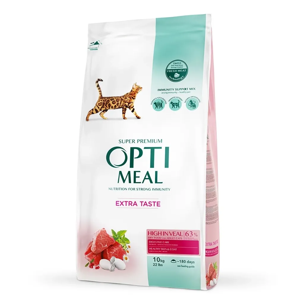 Сухий корм для котів Optimeal зі смаком телятини 10 кг (B1830501)