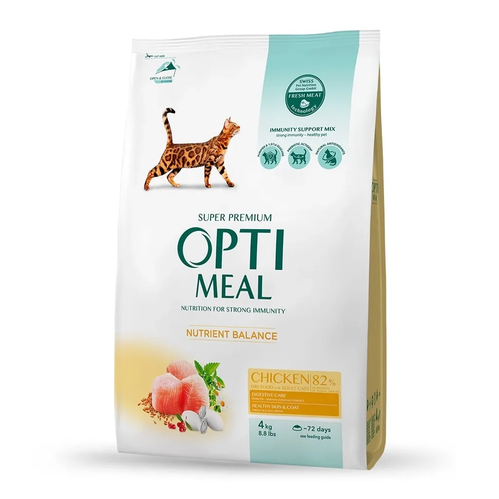 Сухий корм для котів Optimeal зі смаком курки 4 кг (B1841201)