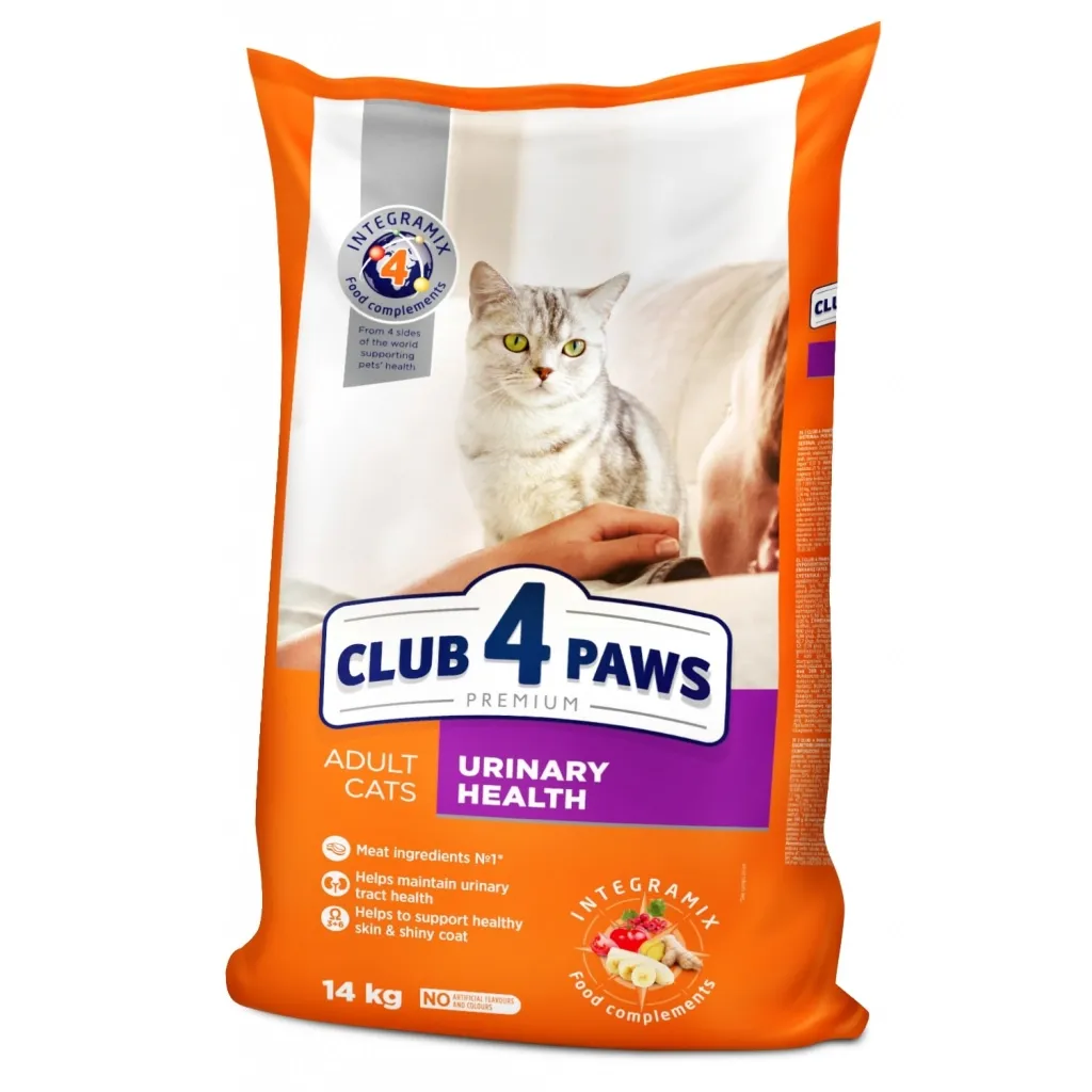 Сухий корм для котів Club 4 Paws Преміум. Підтримка здоров'я сечовидільної системи 14 кг (4820083909375)