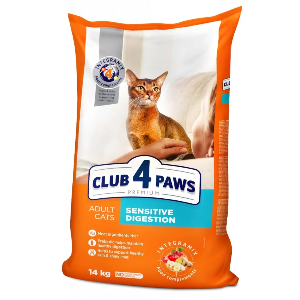 Сухий корм для котів Club 4 Paws Преміум. Чутливе травлення 14 кг (4820083909399)