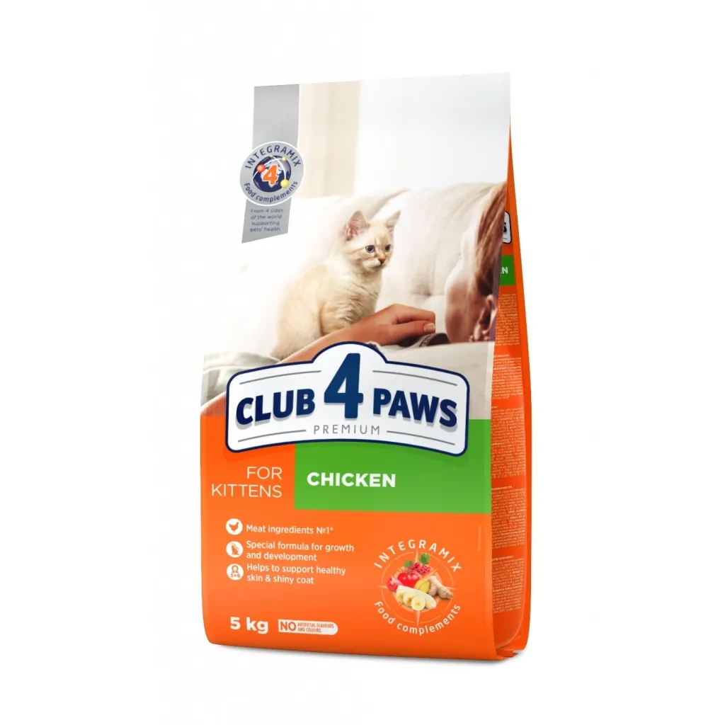 Сухой корм для кошек Club 4 Paws Премиум. котят со вкусом курицы 5 кг (4820083909108)
