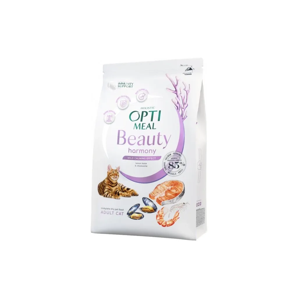 Сухой корм для кошек Optimeal Beauty Harmony беззерновой на основе морепродуктов 1.5 кг (4820215366908)