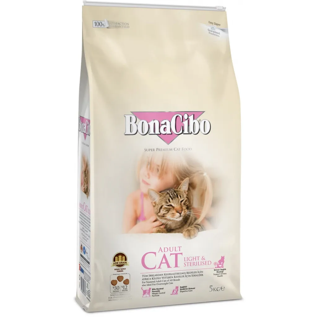 Сухой корм для кошек BonaCibo Adult Cat Light&Sterilized 5 кг (8694686405680)