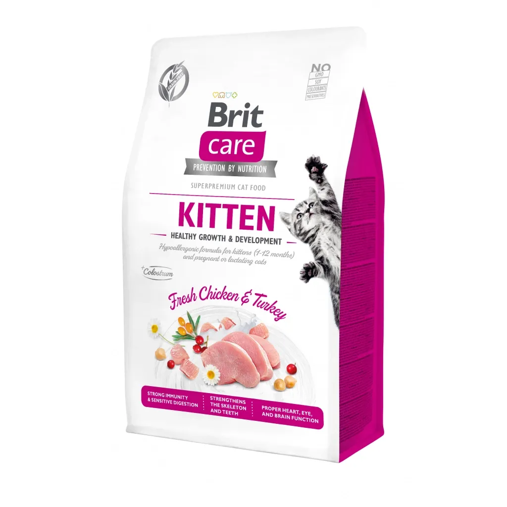 Сухий корм для котів Brit Care Cat GF Kitten HGrowth and Development 400 г (8595602540686)